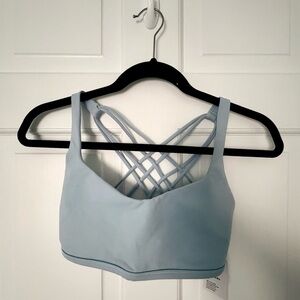 NWT Lululemon ‘Free to be bra - Wild’ Powder Blue Sports Bra, Size 8